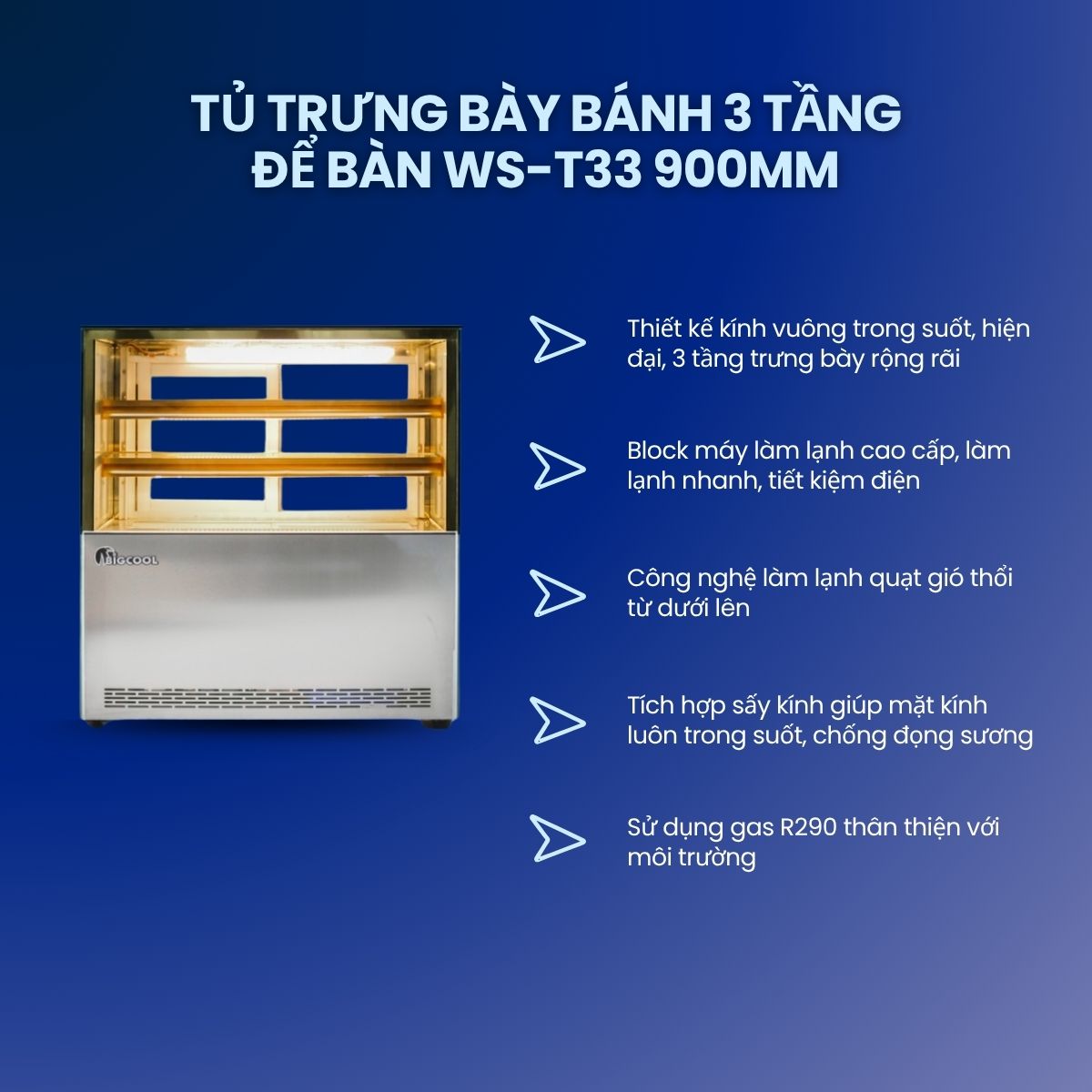 tủ lạnh bánh kem