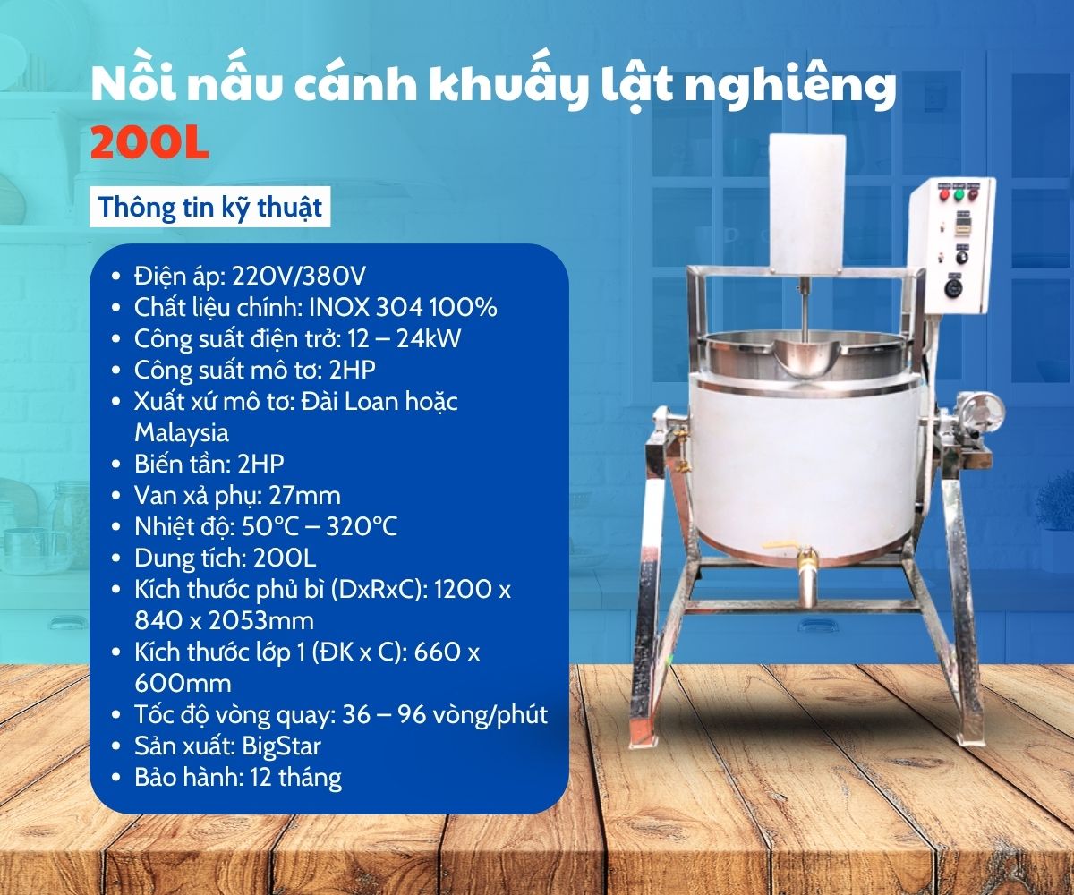 Tư vấn mẫu nồi nấu trà sữa công nghiệp mà các tiệm trà sữa hiện nay đang dùng 17 Nồi nấu trà sữa công nghiệp 200L