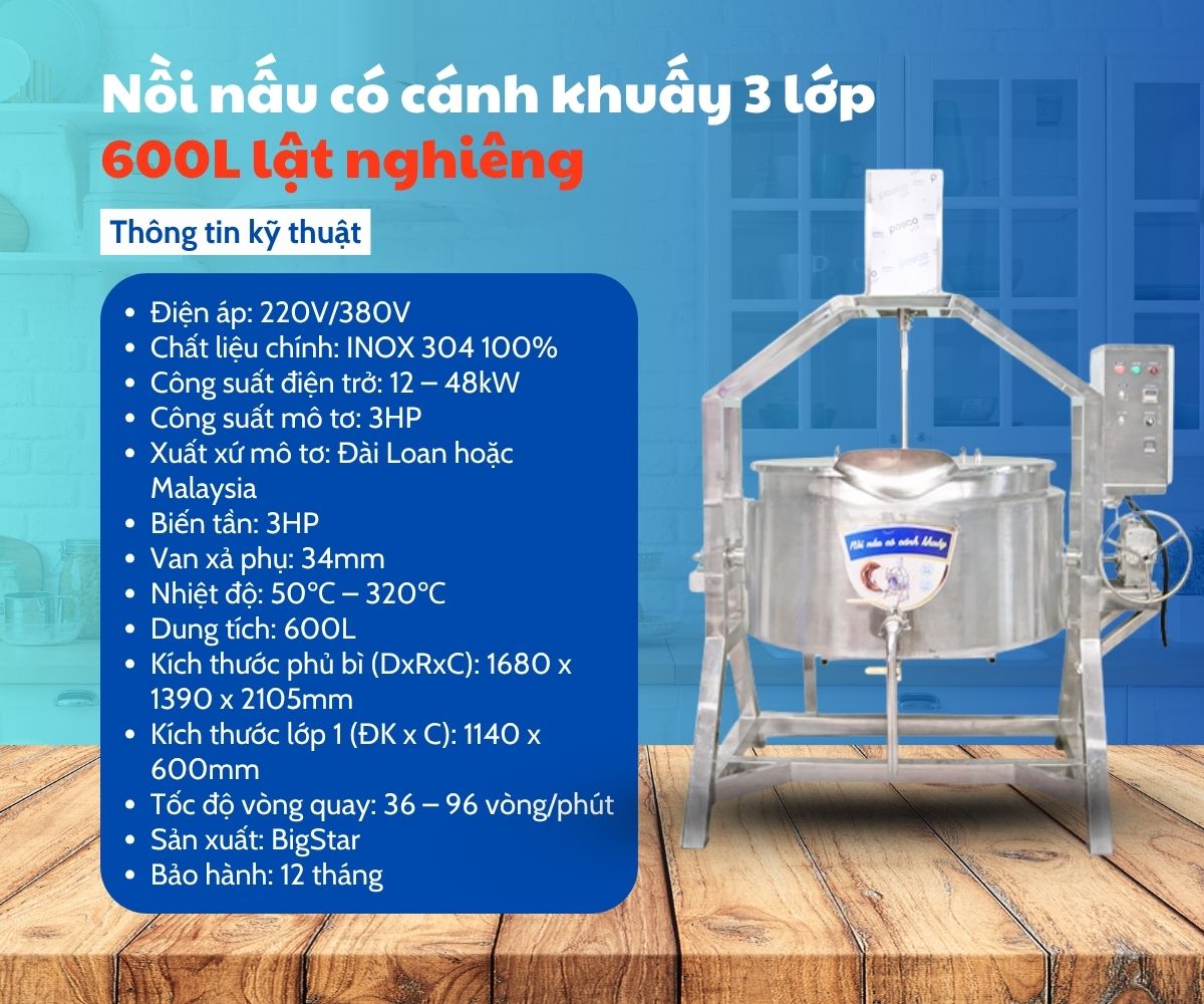 Tư vấn mẫu nồi nấu trà sữa công nghiệp mà các tiệm trà sữa hiện nay đang dùng 18 Nồi nấu trà sữa công nghiệp 600L