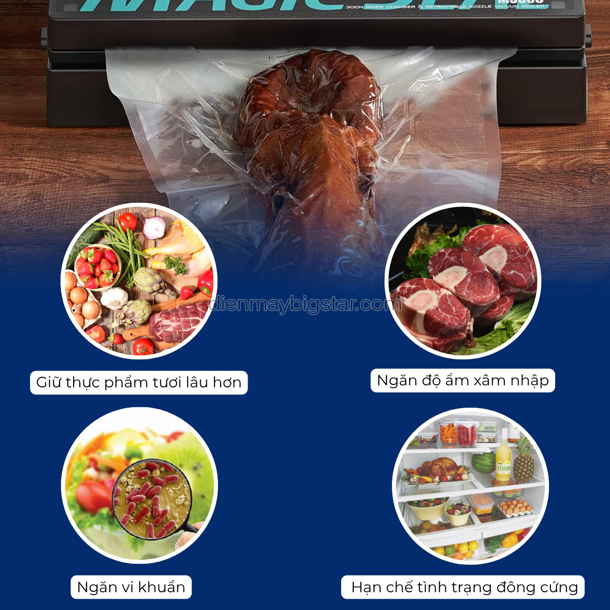 cuộn túi hút chân không trơn