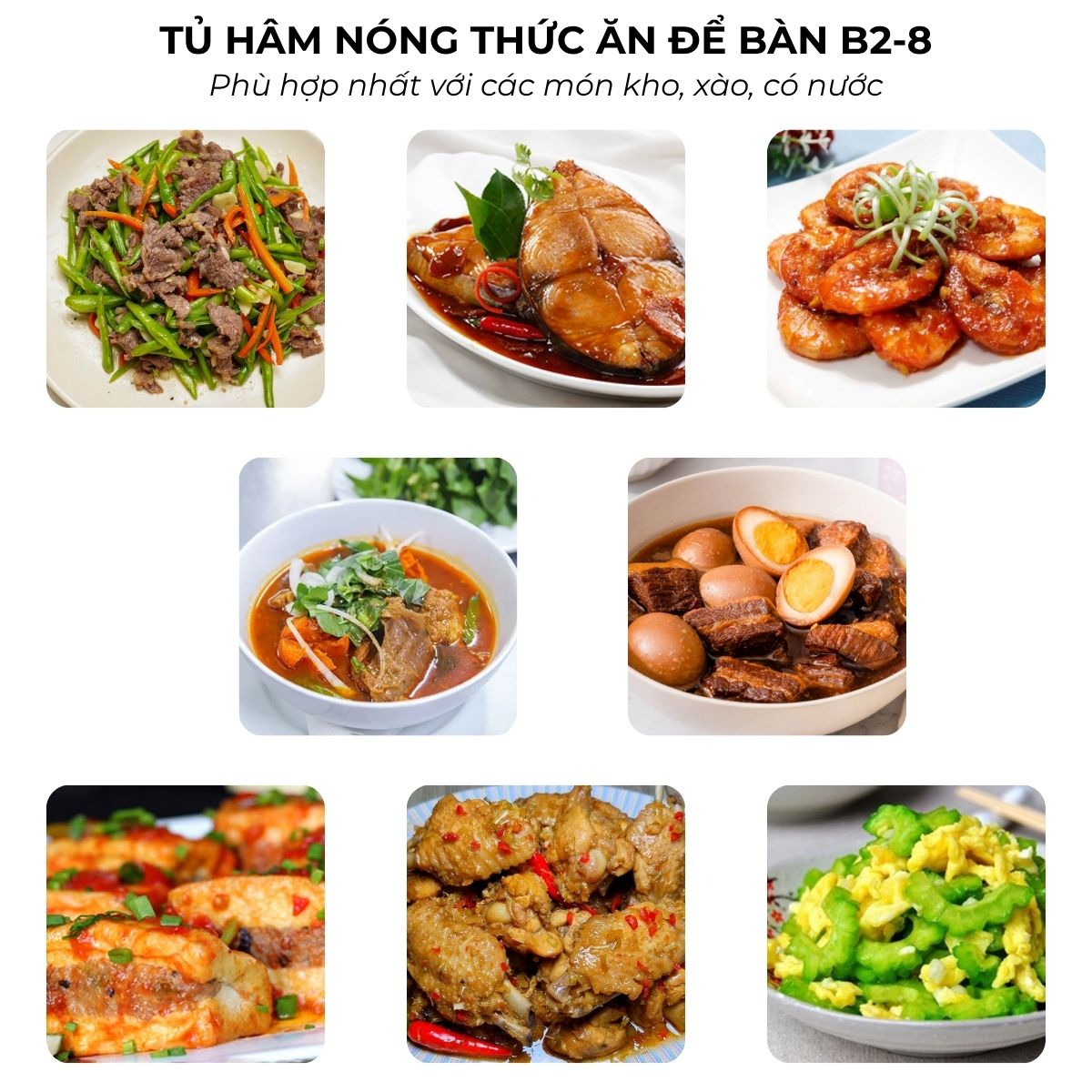 Tủ hâm nóng thức ăn để bàn B2-8