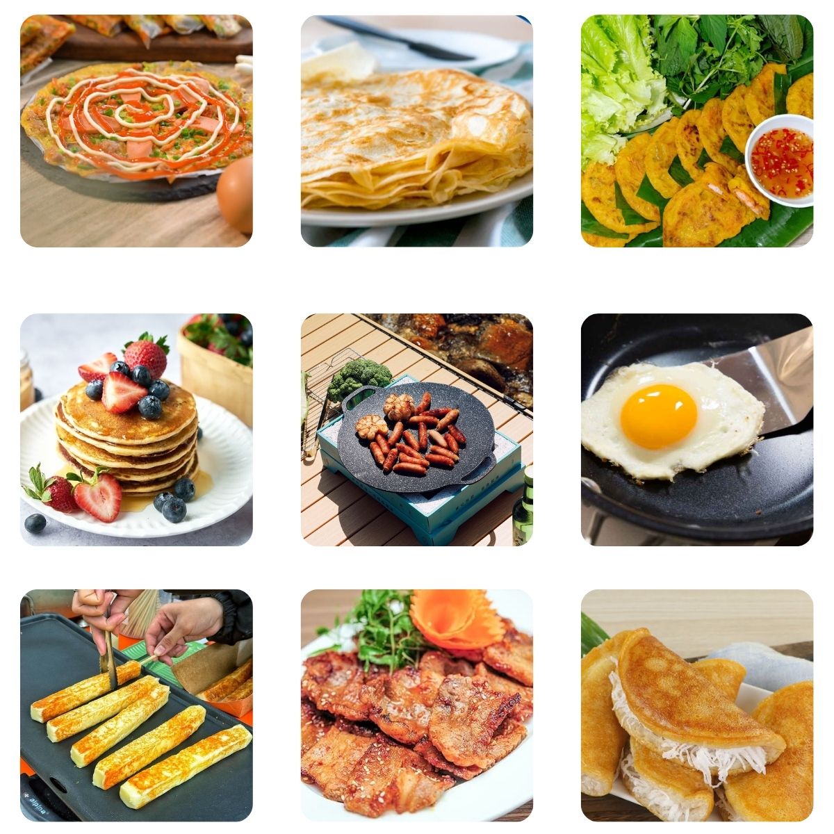 Máy nướng bánh Crepe đôi dùng gas 29 may nuong banh crepe don dung gas