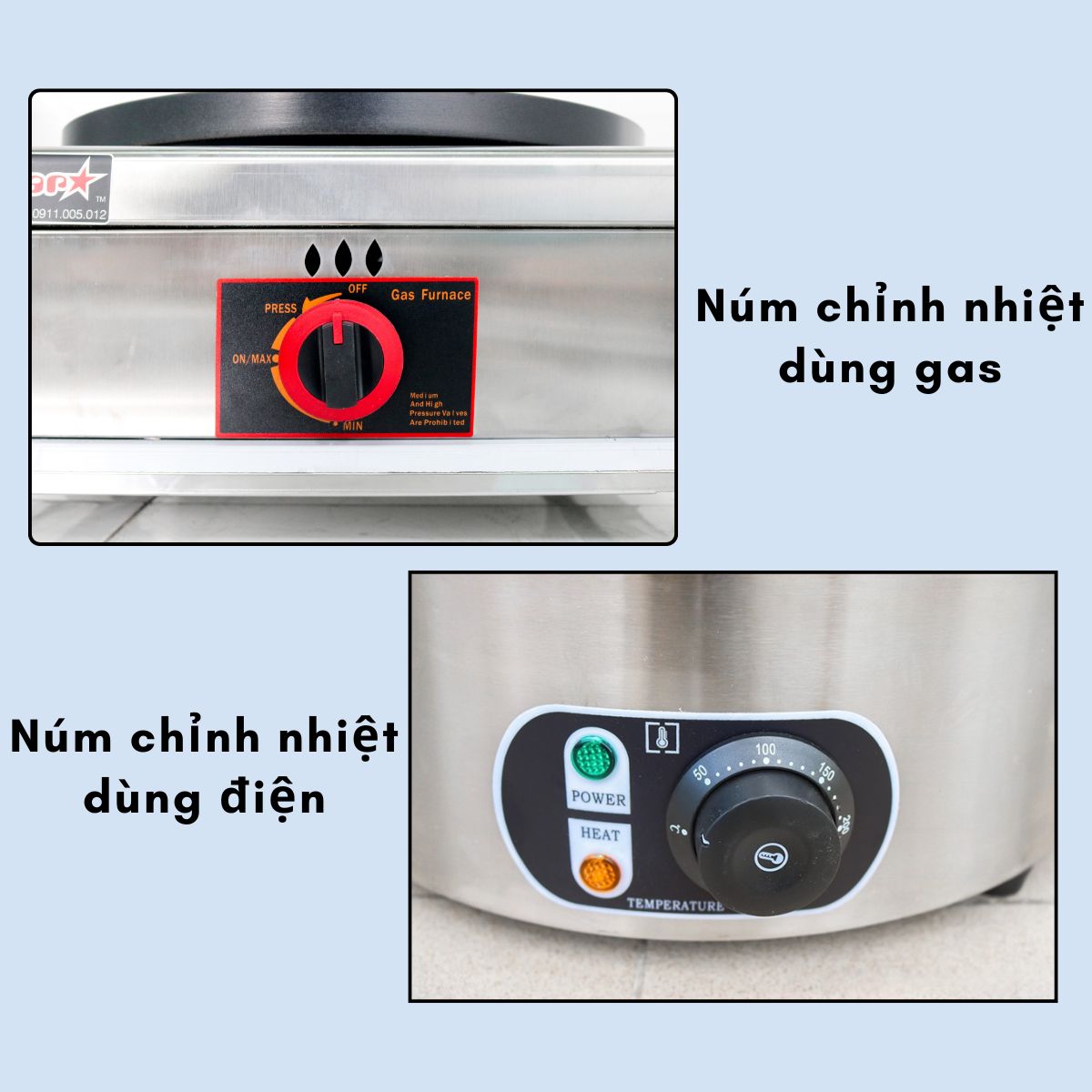 Máy nướng bánh Crepe đơn dùng gas 22 máy nướng bánh crepe