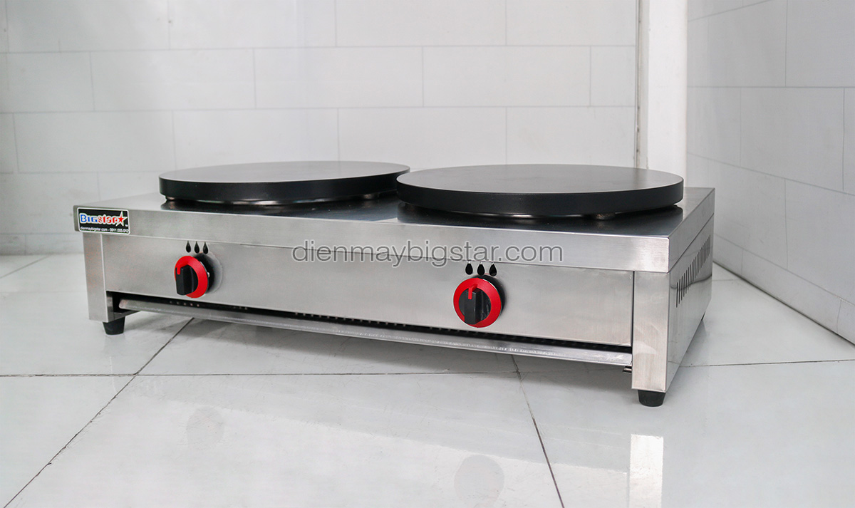 Máy nướng bánh Crepe đôi dùng gas 25 may nuong banh crepe doi dung gas 1.5