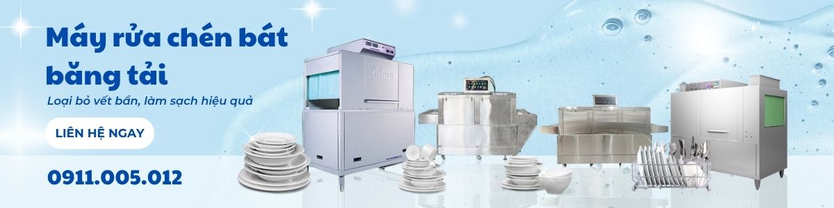 Máy rửa chén bát băng tải