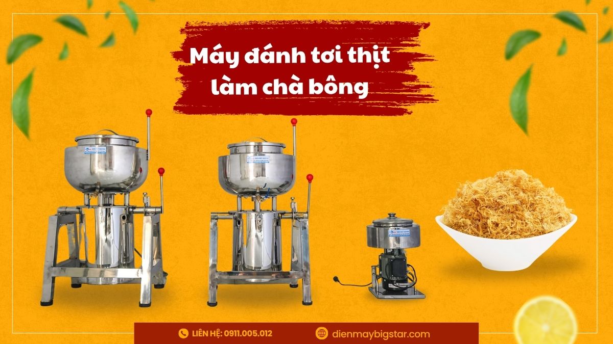 Máy đánh tơi thịt làm chà bông