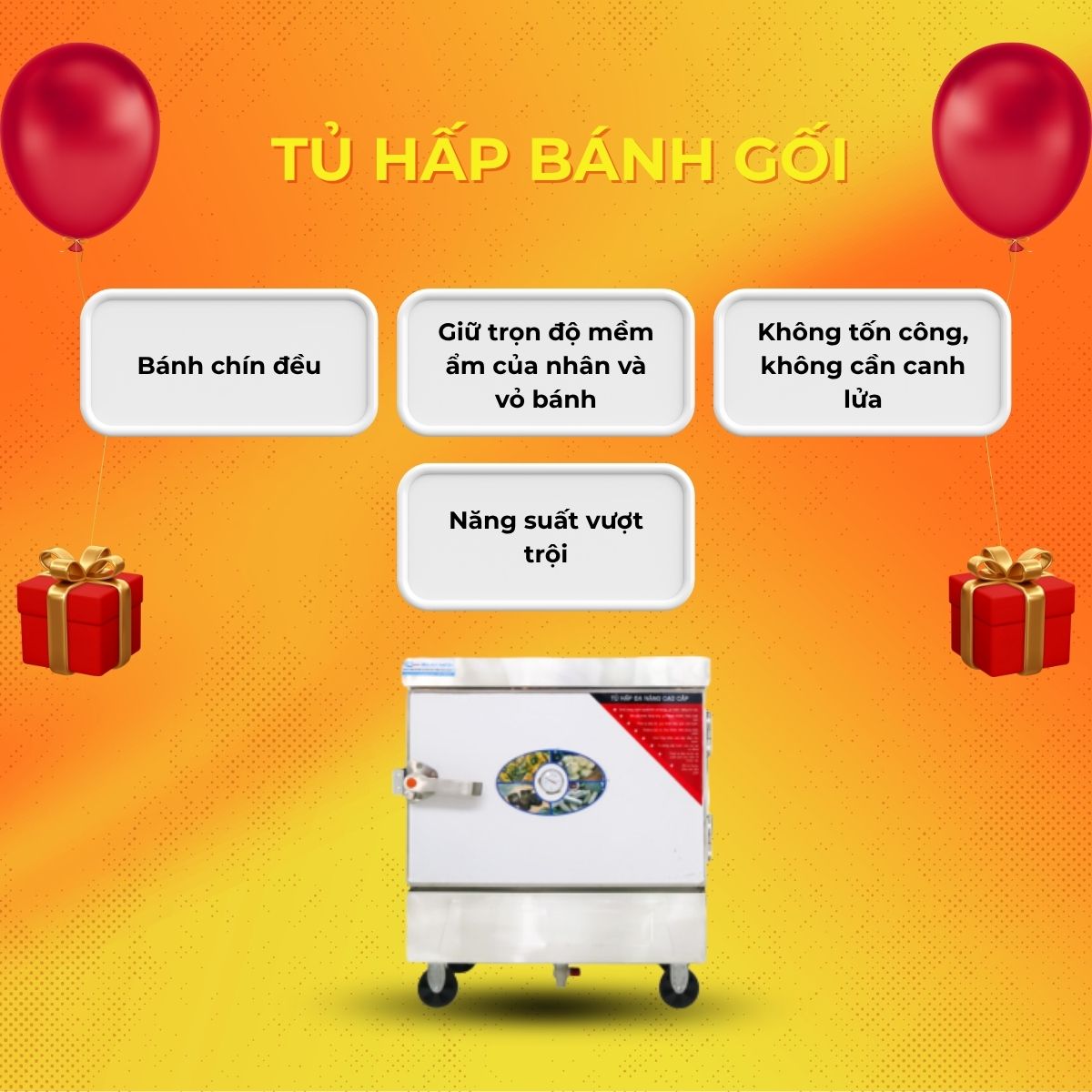 tủ hấp bánh gối