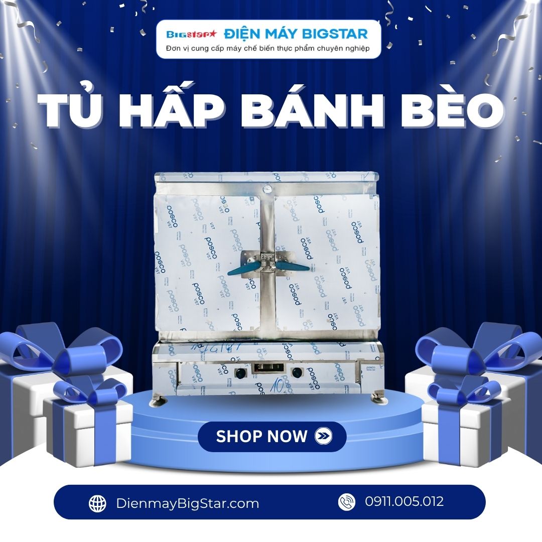 tủ hấp bánh bèo