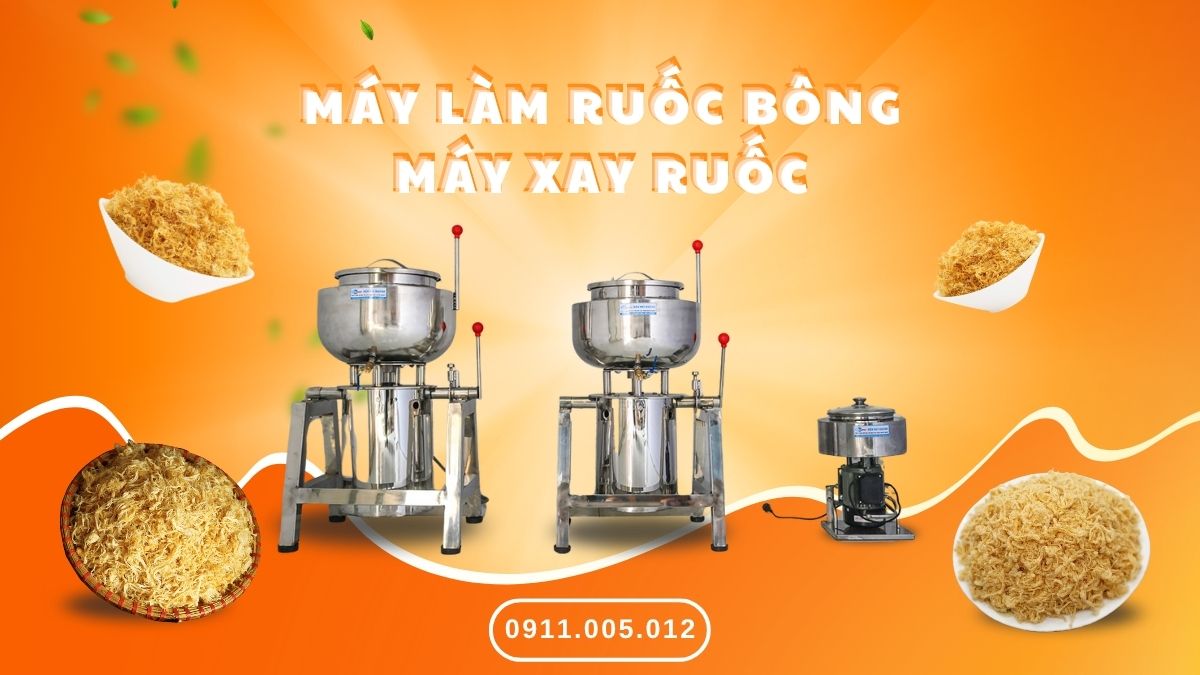 Máy làm ruốc bông máy xay ruốc