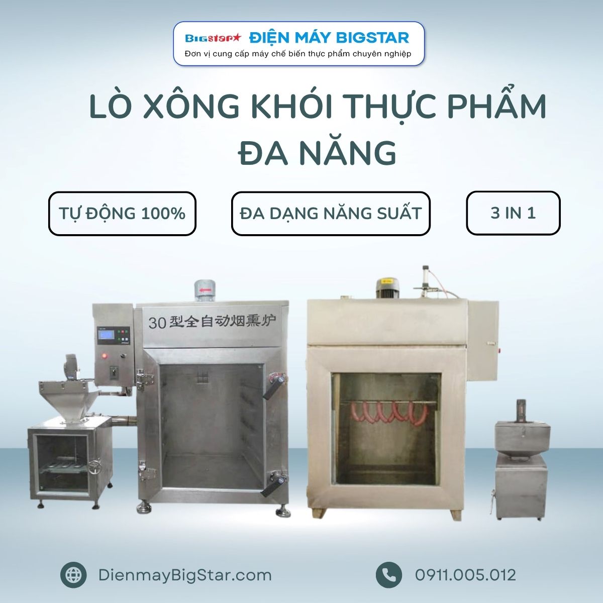 lò xông khói thực phẩm