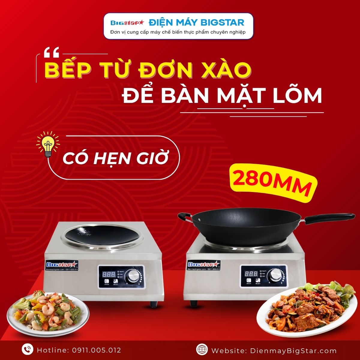 bep tu don xao de ban mat lom 280mm co hen gio banner