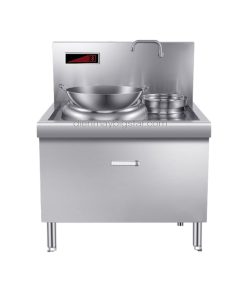 Bếp điện từ công nghiệp đơn chảo lõm rời có bầu nước