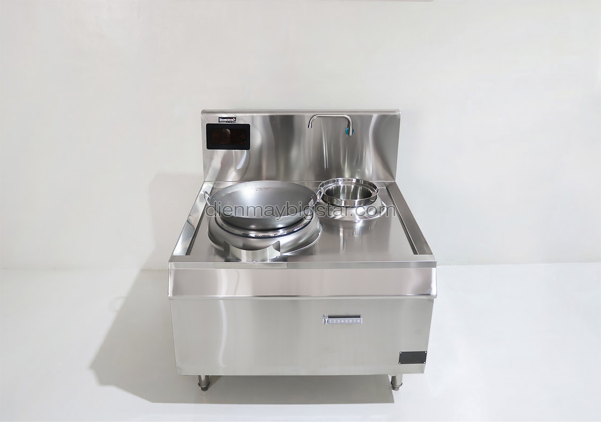 Bếp điện từ công nghiệp đơn chảo lõm rời có bầu nước 15kW 20 bep dien tu cong nghiep don chao lom roi co bau nuoc 15kw 1