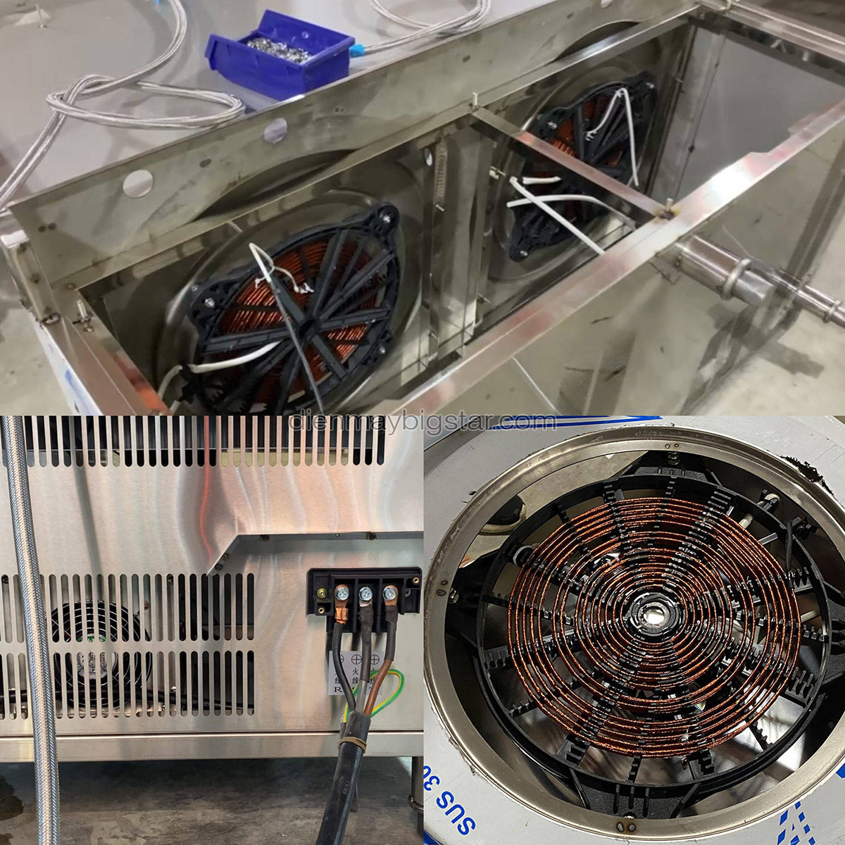 Bếp hầm điện từ công nghiệp đôi mặt phẳng tròn