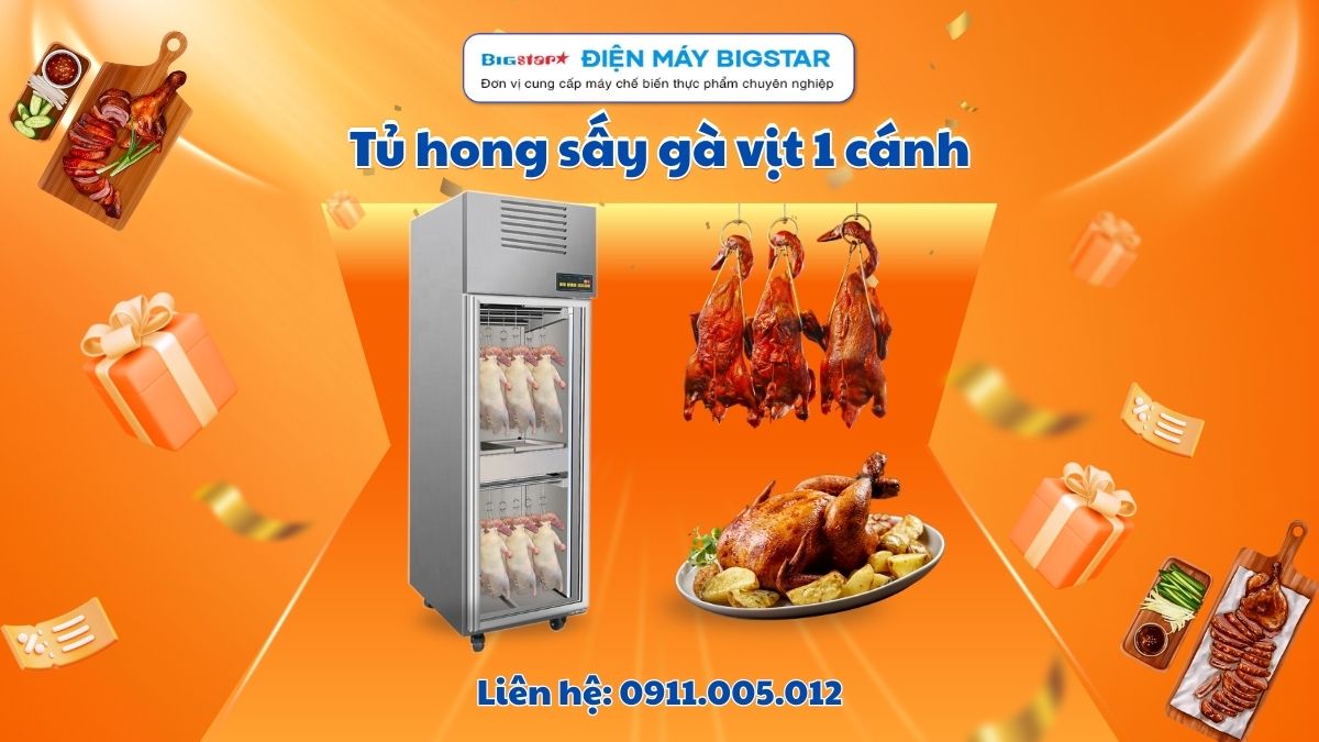 Tủ hong sấy gà vịt 1 cánh
