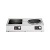 Bếp điện từ đôi để bàn mặt phẳng kết hợp mặt lõm 2x3.5kW