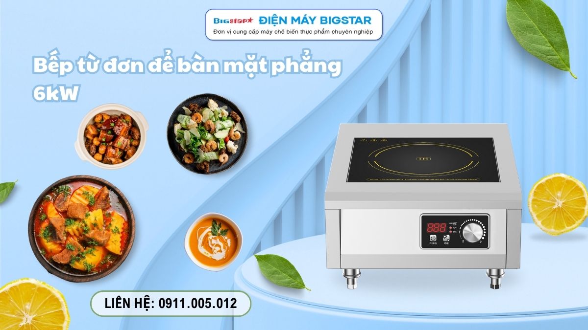 Bếp từ đơn để bàn mặt phẳng 6kW