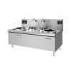 Bếp điện từ công nghiệp đôi chảo lõm rời có 2 bầu nước 2x15kW