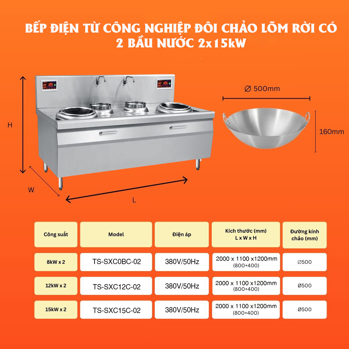 bep dien tu cong nghiep doi chao lom roi co 2 bau nuoc 9