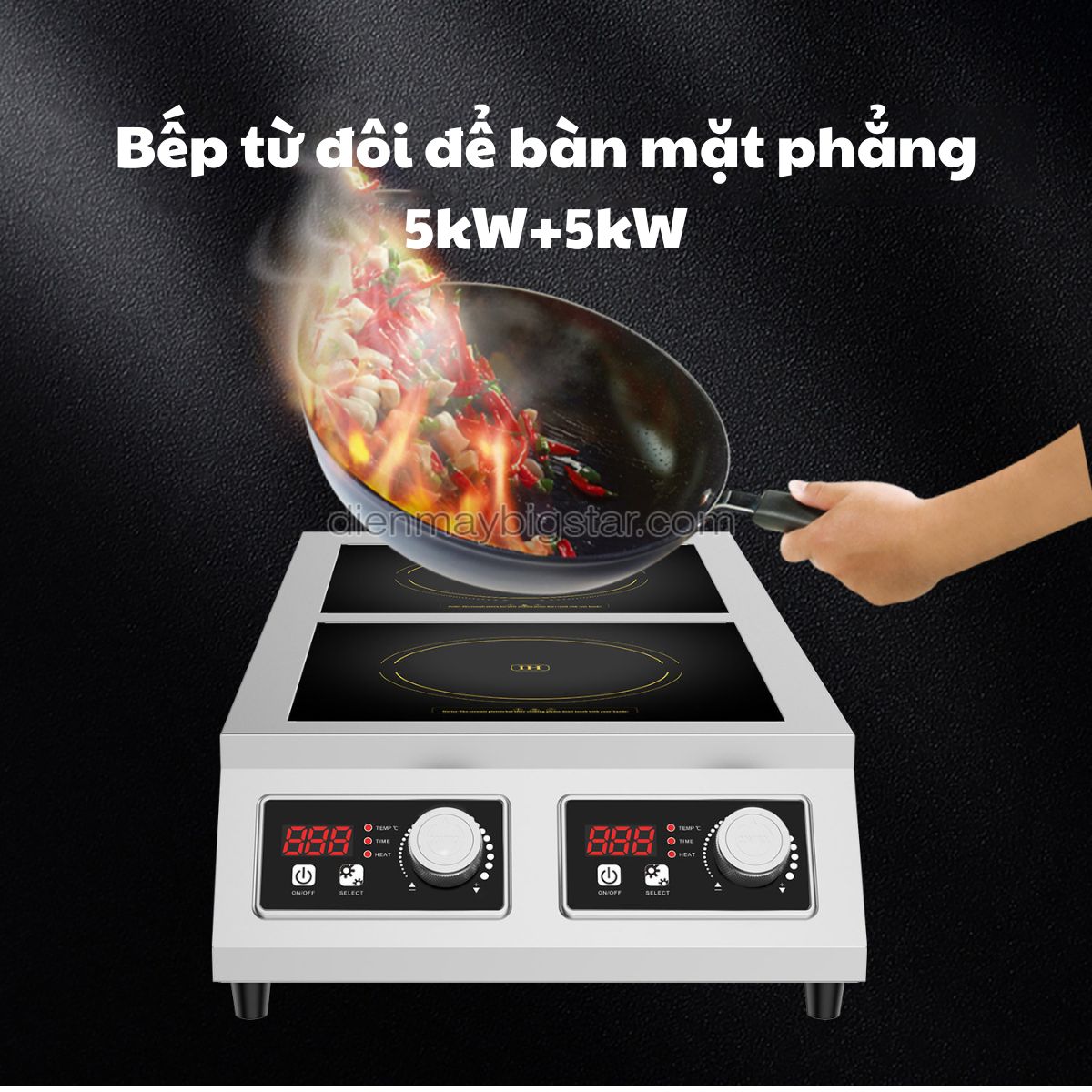 bep tu doi de ban mat phang 2x5kw 10 1