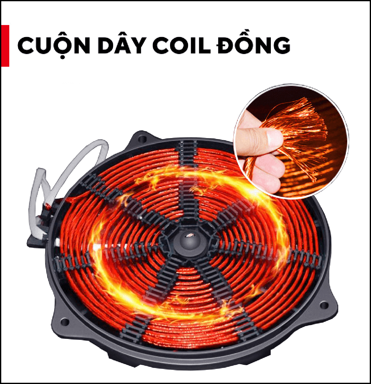 bep tu don de ban mat phang 200mm 8 nac gat 6kw 2