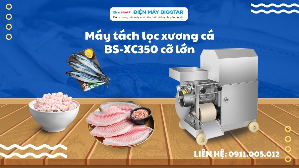 Máy tách lọc xương cá BS-XC350 cỡ lớn