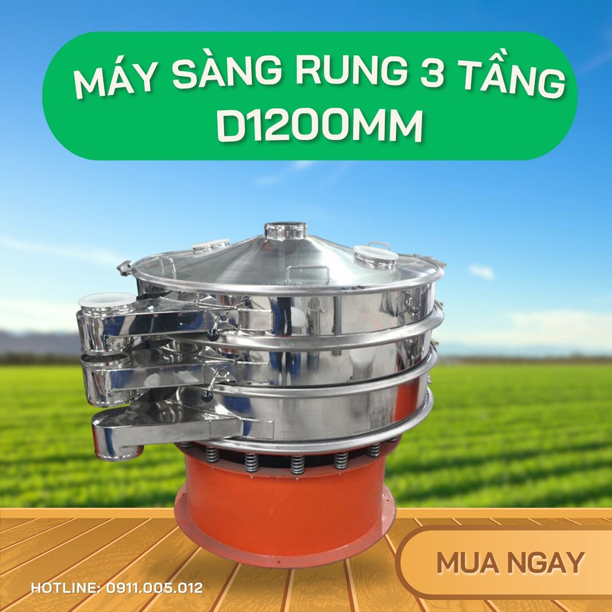 Máy sàng rung tròn 3 tầng D1200mm 22 may sang rung tron 3 tang D1200mm banner 1