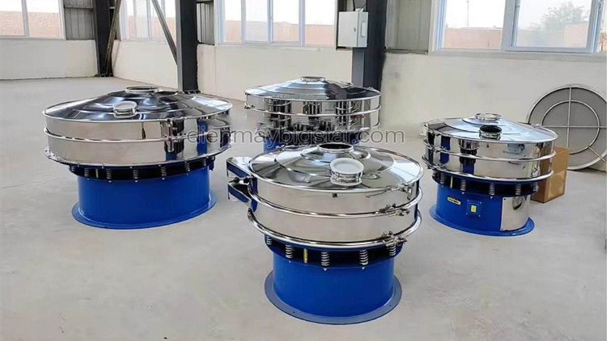 Máy sàng rung thực phẩm 2 tầng D1500 30 may sang rung 2 tang d1200 3