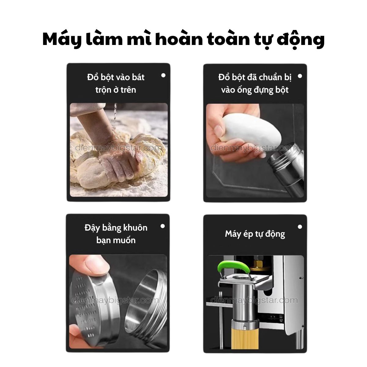 Máy ép sợi bún mì 1 ống thuỷ lực tự động nâng hạ và cắt 17 may ep soi bun mi 1 ong thuy luc tu dong nang ha va cat 11