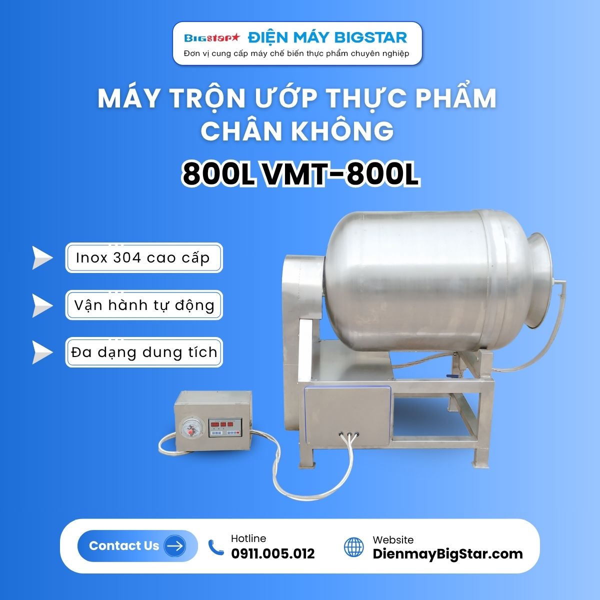 Máy trộn ướp thực phẩm chân không 800L VMT-800L 21 Máy trộn ướp thực phẩm chân không 800L VMT-800L