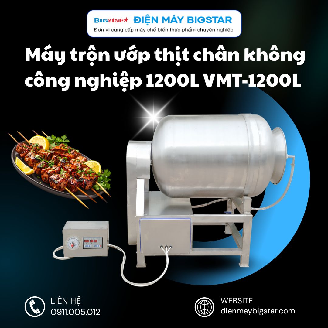 Máy trộn ướp thịt chân không công nghiệp 1200L VMT-1200L 18 Máy trộn ướp thịt chân không công nghiệp 1200L VMT-1200L