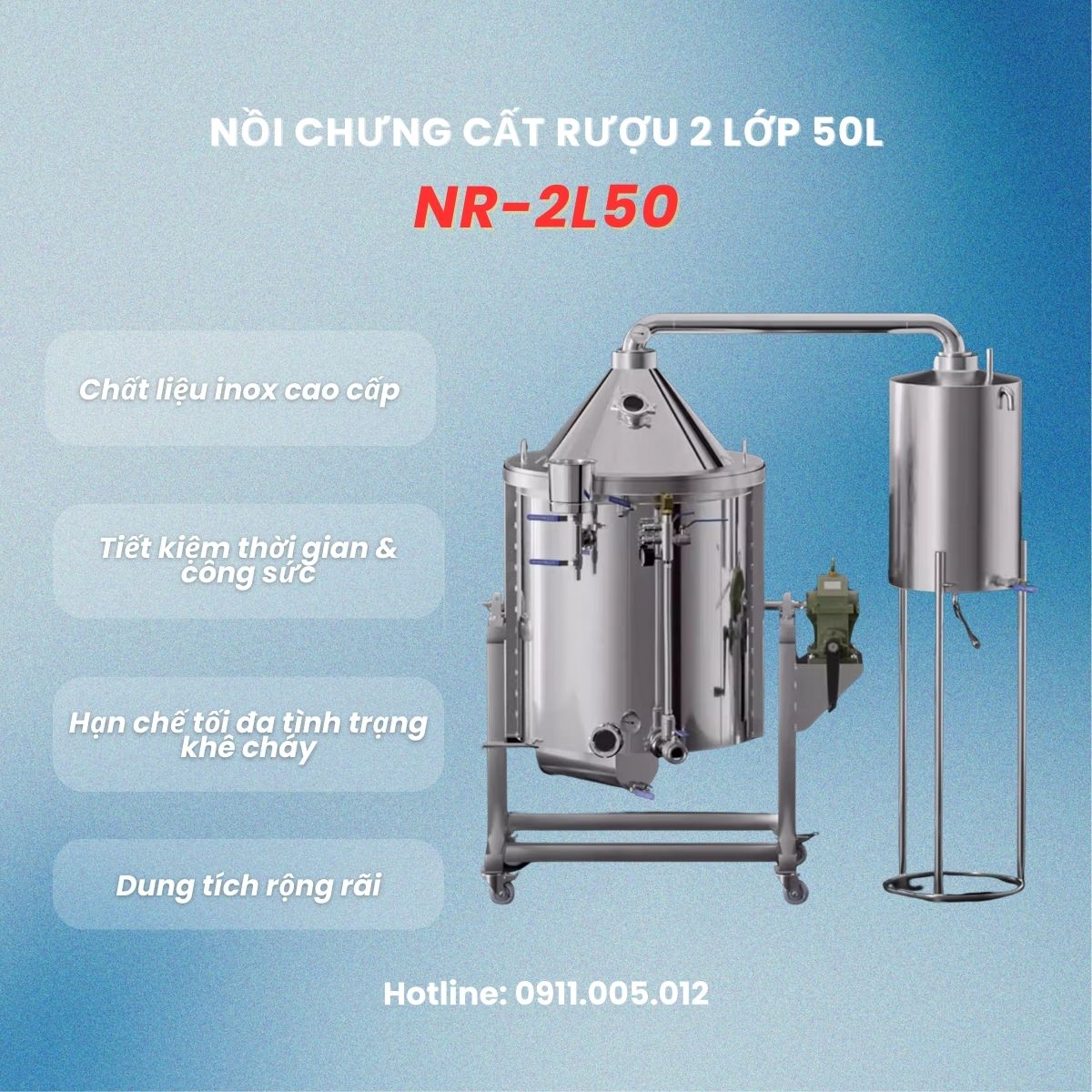 noi chung cat ruou 2 lop 50 lit nr 2l50 1