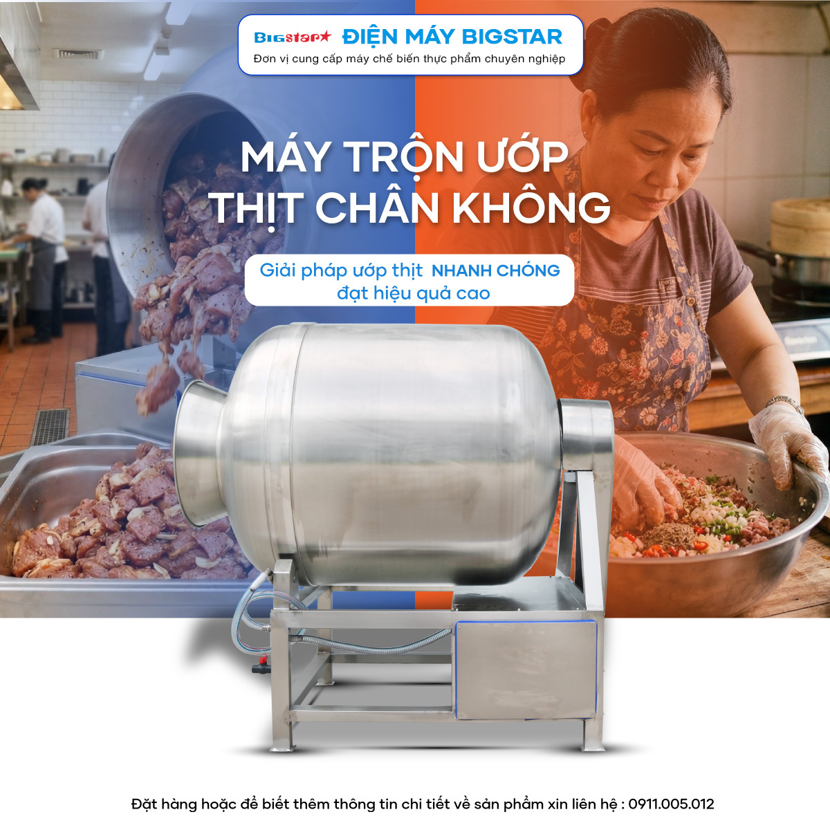 Máy trộn ướp thực phẩm chân không 400L VMT-400L 15 may tron uop thuc pham chan khong 400l tr 3
