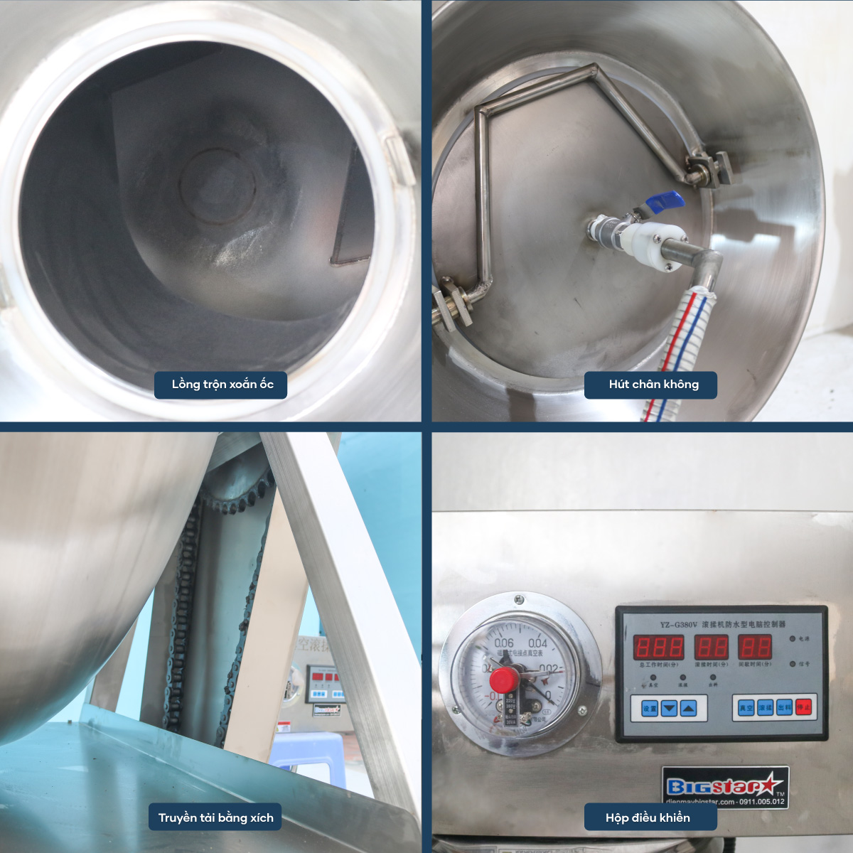 Máy trộn ướp thực phẩm chân không 400L VMT-400L 18 may tron uop thuc pham chan khong 400l tr 5