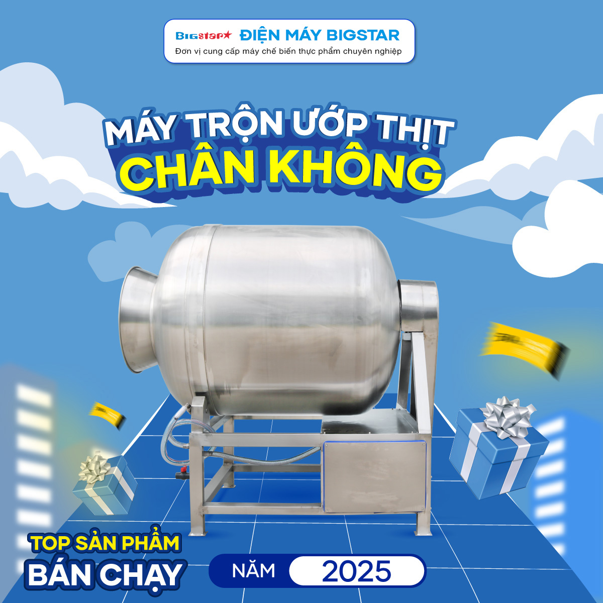 Máy tẩm ướp thịt chân không 500L VMT-500L 13 may tam uop thit chan khong 500l vmt 500l tr