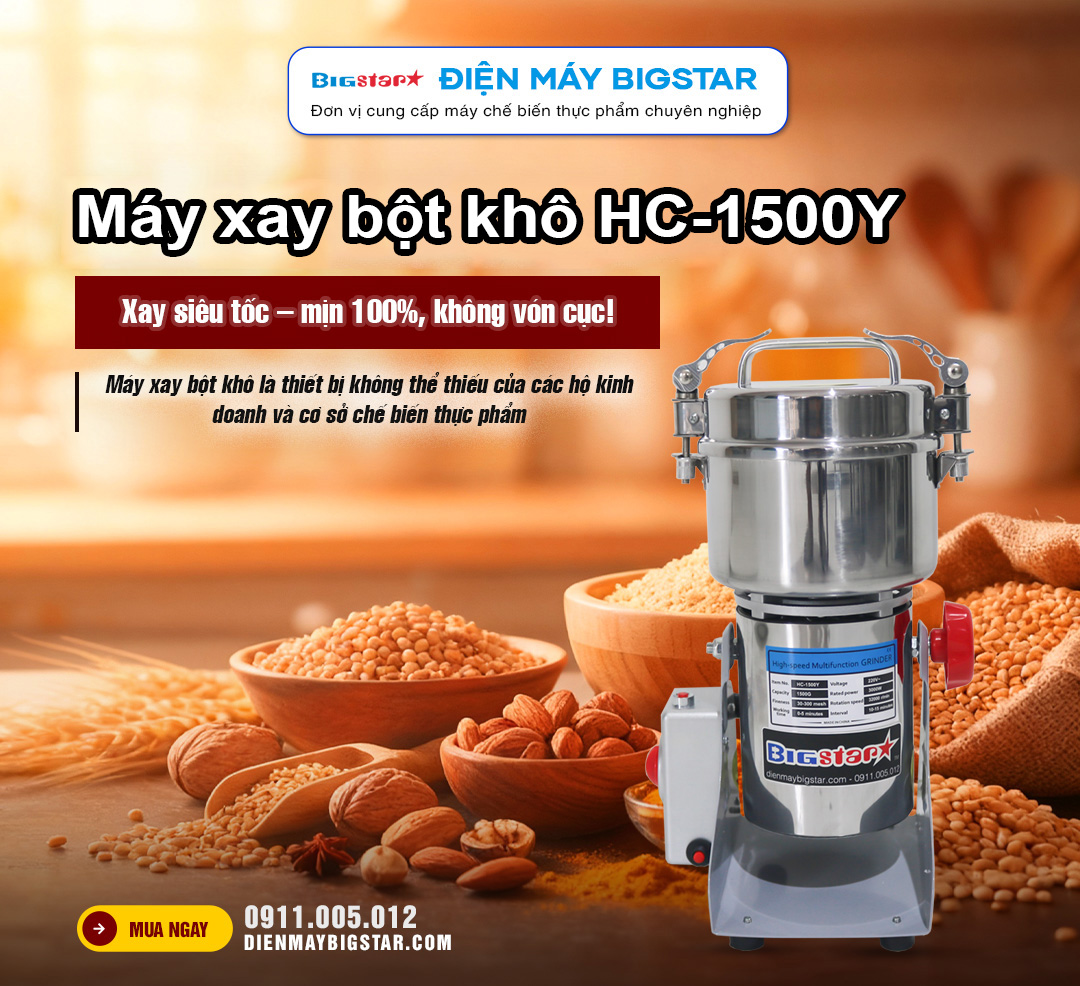 Máy xay bột khô HC-1500Y 16 Máy xay bột khô HC-1500Y