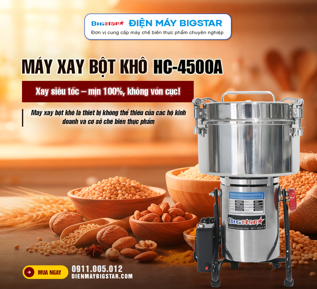 Máy xay bột khô HC-4500A 15 may xay bot kho HC 4500A banner