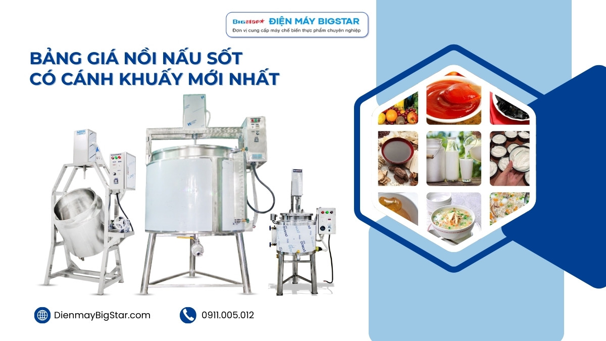 nồi nấu sốt có cánh khuấy