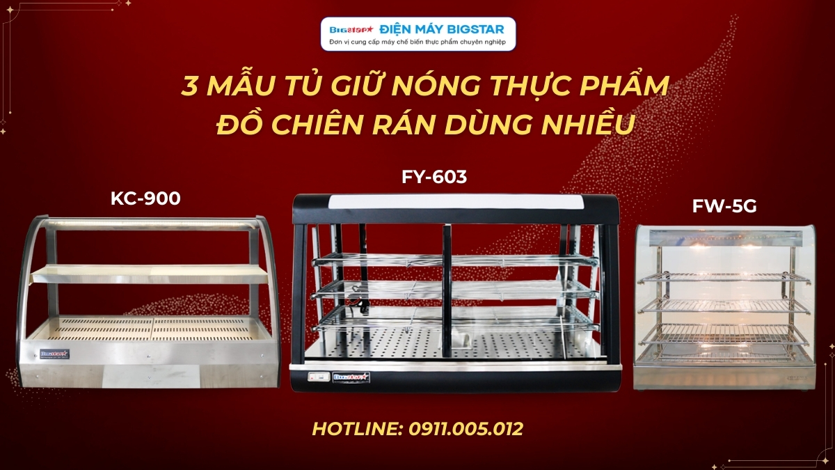 Tủ giữ nóng thực phẩm đồ chiên rán