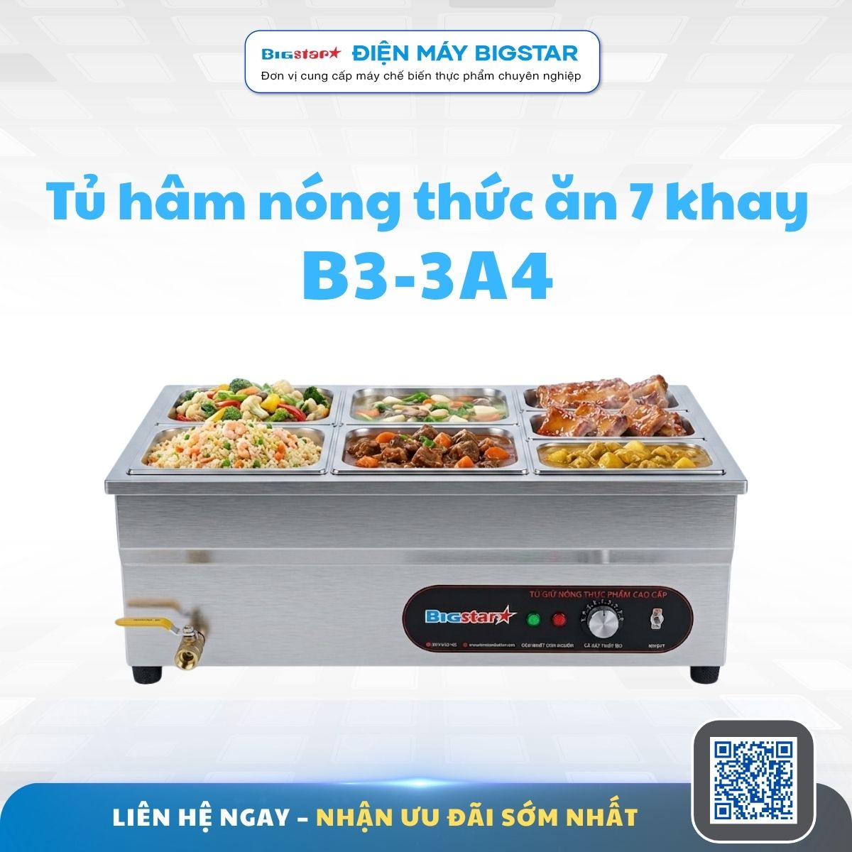 Tủ hâm nóng thức ăn 7 khay B3-3A4
