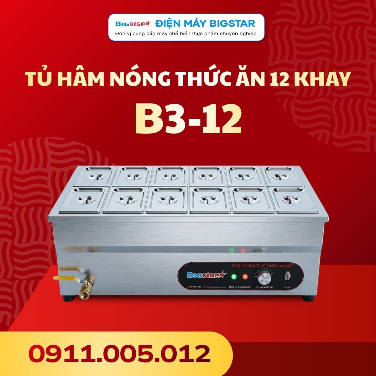 Tủ hâm nóng thức ăn 12 khay B3-12