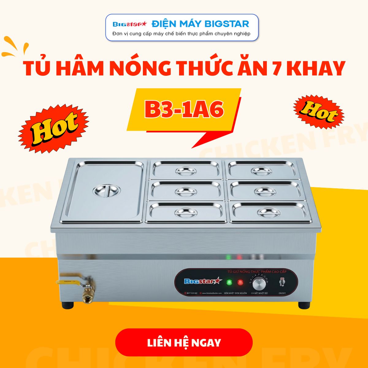 Tủ hâm nóng thức ăn 7 khay B3-1A6