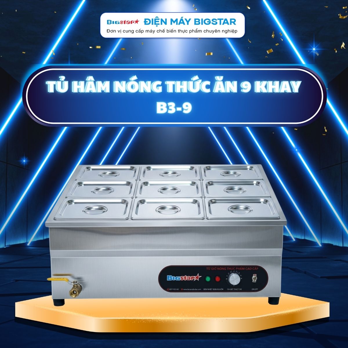 Tủ hâm nóng thức ăn 9 khay B3-9