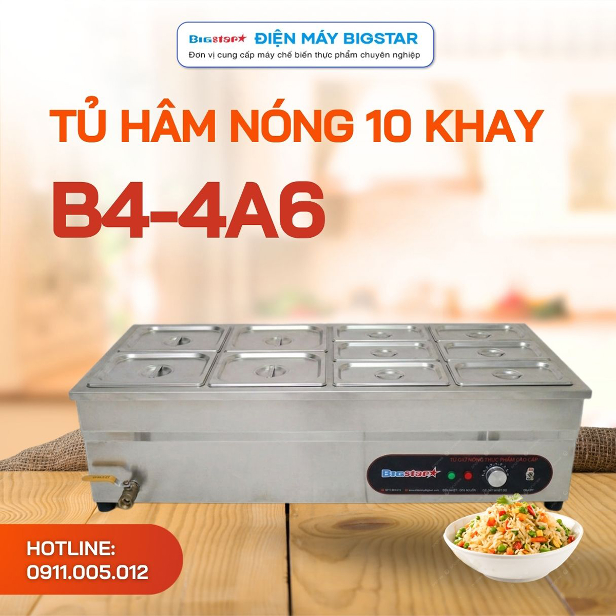 tu ham nong thuc an 10 khay B4 4A6