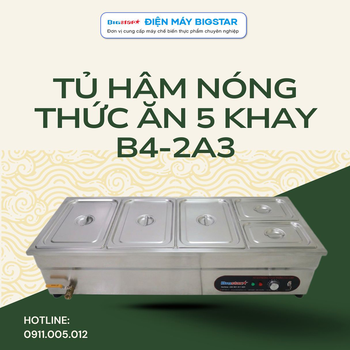 tu ham nong thuc an 5 khay B4 2A3 2