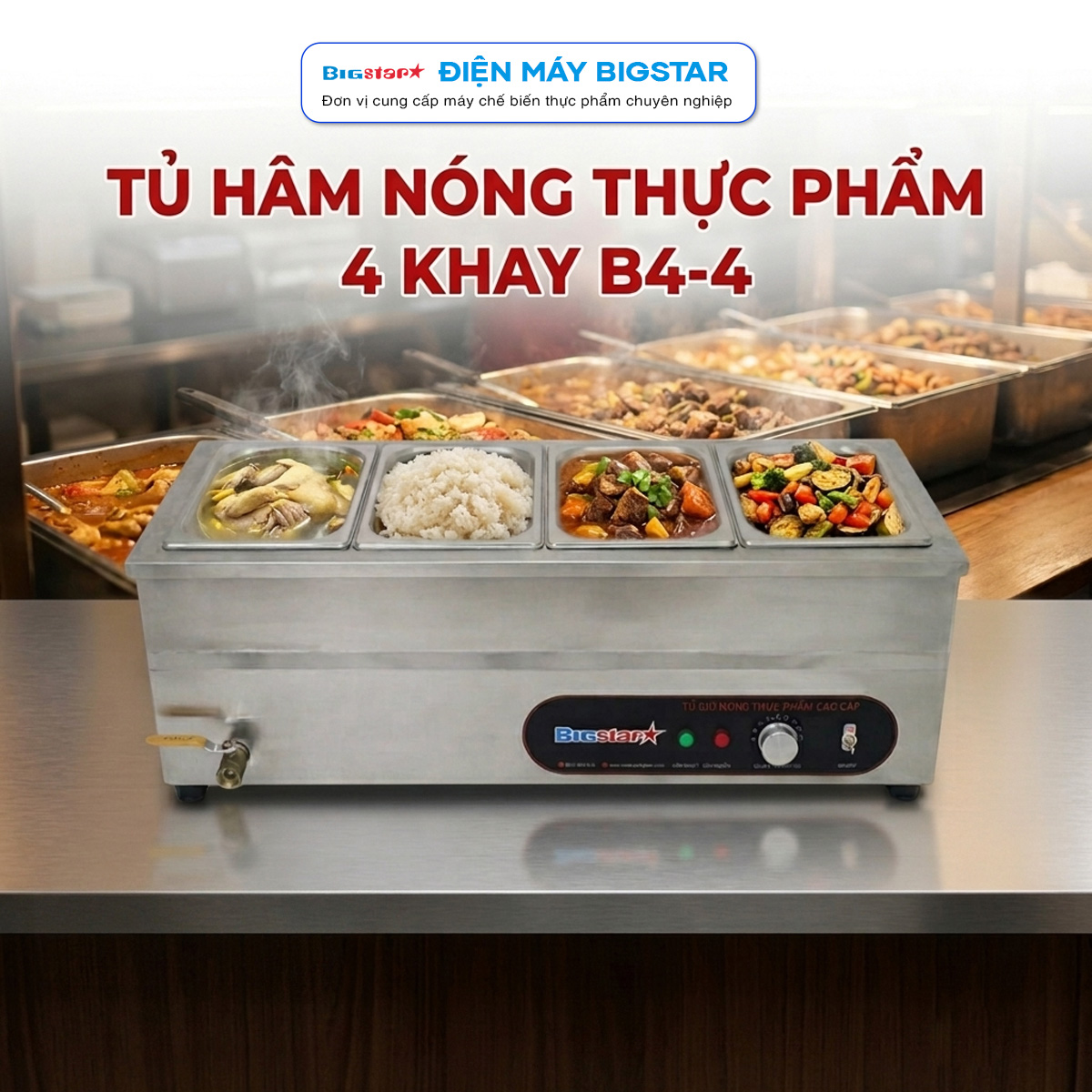 tu ham nong 4 khay b4 4 bigstar