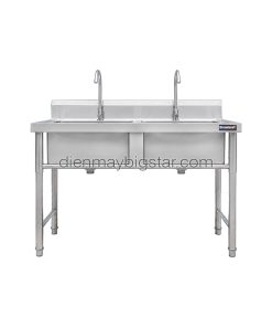 Chậu rửa công nghiệp đôi INOX 304