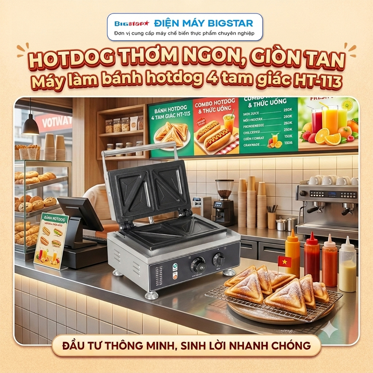 may lam banh hotdog 4 tam giac ht 113 4