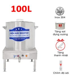 Nồi nấu phở 100L gắn biến trở CB
