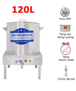 Nồi nấu phở 120L gắn biến trở CB